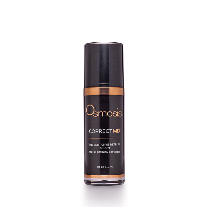 black and gold bottle of osmosis correct md advanced serum